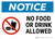 Notice: No Food or Drink Allowed with Icon Landscape - Wall Sign