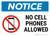 Notice: No Cell Phones Allowed with Icon Landscape - Wall Sign
