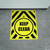 Keep Clear Yellow/Black Hazard Portrait - Large Floor Sign