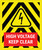 High Voltage Keep Clear Yellow/Black Hazard Portrait - Large Floor Sign