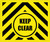 Keep Clear Yellow/Black Hazard Landscape - Large Floor Sign