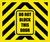Do Not Block This Door Yellow/Black Hazard Landscape - Large Floor Sign