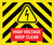 High Voltage Keep Clear Yellow/Black Hazard Landscape - Large Floor Sign