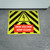 High Voltage Keep Clear Yellow/Black Hazard Landscape - Large Floor Sign