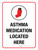 Asthma Medication Located Here Portrait - Wall Sign