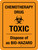 Chemotherapy Drug - Toxic - Dispose of as Bio-Hazard Portrait - Wall Sign