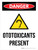 Danger: Ototoxicants Present Portrait - Wall Sign