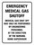 Emergency Medical Gas Shutoff Portrait - Wall Sign