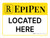 Epipen Located Here Landscape - Wall Sign