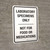 Laboratory Specimens Only Not For Food Or Medications Portrait - Wall Sign