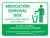 Medication Disposal Box - Bilingual Spanish Landscape - Wall Sign