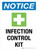 Notice: Infection Control Kit Portrait Wall Sign