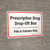 Prescription Drug Drop-Off Box Pills & Patches Only Landscape - Wall Sign