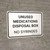 Unused Medications Disposal Box - No Syringes Landscape - Wall Sign