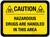 Caution - Hazardous Drugs Are Handled In This Area Rectangular - Floor Sign