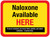 Naloxone Available Here Rectangular - Floor Sign