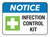 Notice - Infection Control Kit Rectangular - Floor Sign