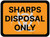 Sharps Disposal Only Rectangular - Floor Sign