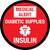 Medical Alert - Diabetic Supplies Insulin Circular - Floor Sign