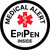 Medical Alert - Epipen Inside Circular - Floor Sign