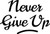 Never Give Up - Wall Decor