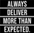 Always Deliver More Than Expected - Wall Decor