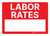 Labor Rates Landscape - Wall Sign
