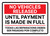 No Vehicles Released Until Payment Is Made In Full Bilingual Spanish Landscape - Wall Sign