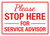 Please Stop Here For Service Advisor Landscape - Wall Sign
