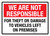 We Are Not Responsible For Theft or Damage Landscsape - Wall Sign