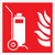 Wheeled Fire Extinguisher Fire Safety - IMO Glow Label
