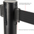 Retractable Belt Barrier, 40" Black Post, 11' Black Belt - Pkg Qty 2