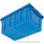 Attached Lid Shipping Container 27-3/16 x 16-5/8 x 12-1/2 Blue with Dolly Combo