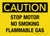 Caution: Stop Motor No Smoking Flammable Gas Landscape - Wall Sign
