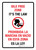 Idle Free Zone It's The Law Bilingual Spanish Portrait - Wall Sign