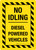 No Idling Diesel Powered Vehicles Yellow Hazard Portrait - Wall Sign