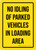 No Idling Of Parked Vehicles In Loading Area Portrait - Wall Sign
