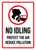 No Idling Protect The Air Reduce Pollution Portrait - Wall Sign