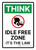 Think - Idle Free Zone It's The Law Portrait - Wall Sign
