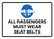 All Passengers Must Wear Seat Belts Landscape - Wall Sign
