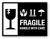 Fragile: Handle With Care Black - Shipping Label