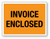 Invoice Enclosed Orange - Shipping Label