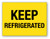 Keep Refrigerated Yellow - Shipping Label