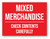 Mixed Merchandise: Check Contents Carefully - Shipping Label