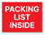 Packing List Inside Red - Shipping Label