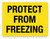 Protect From Freezing Yellow - Shipping Label