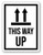 This Way Up Black Arrows Up Icon - Shipping Label