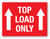 Top Load Only Red Arrows Up - Shipping Label