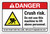 Danger: ANSI Crush Risk - Do Not Use This Machine to Lift Above Personnel - Label