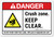 Danger: ANSI Crush Zone - Keep Clear - Label